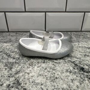 Native Shoes Margot Silver Bling Baby‎ Girl Slip On Ballet Flats Shoes C4 Light